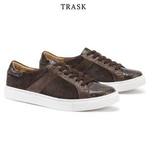 Trask Suede and Snakeskin print sneakers